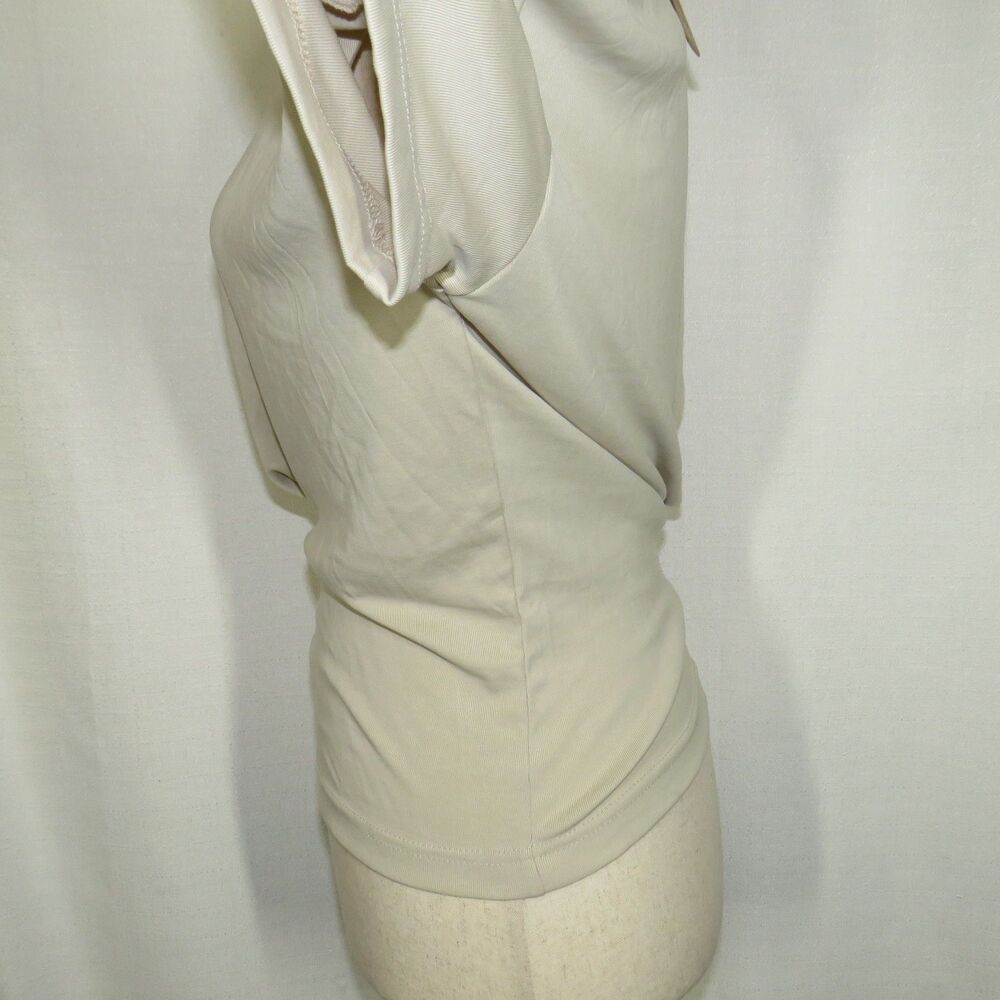 OGL Sandwashed Modal Knit Eco Friendly Soft Stretchy Draped Tee Beige Size Large - Picture 10 of 13